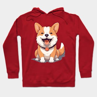 dog sitting smile Hoodie